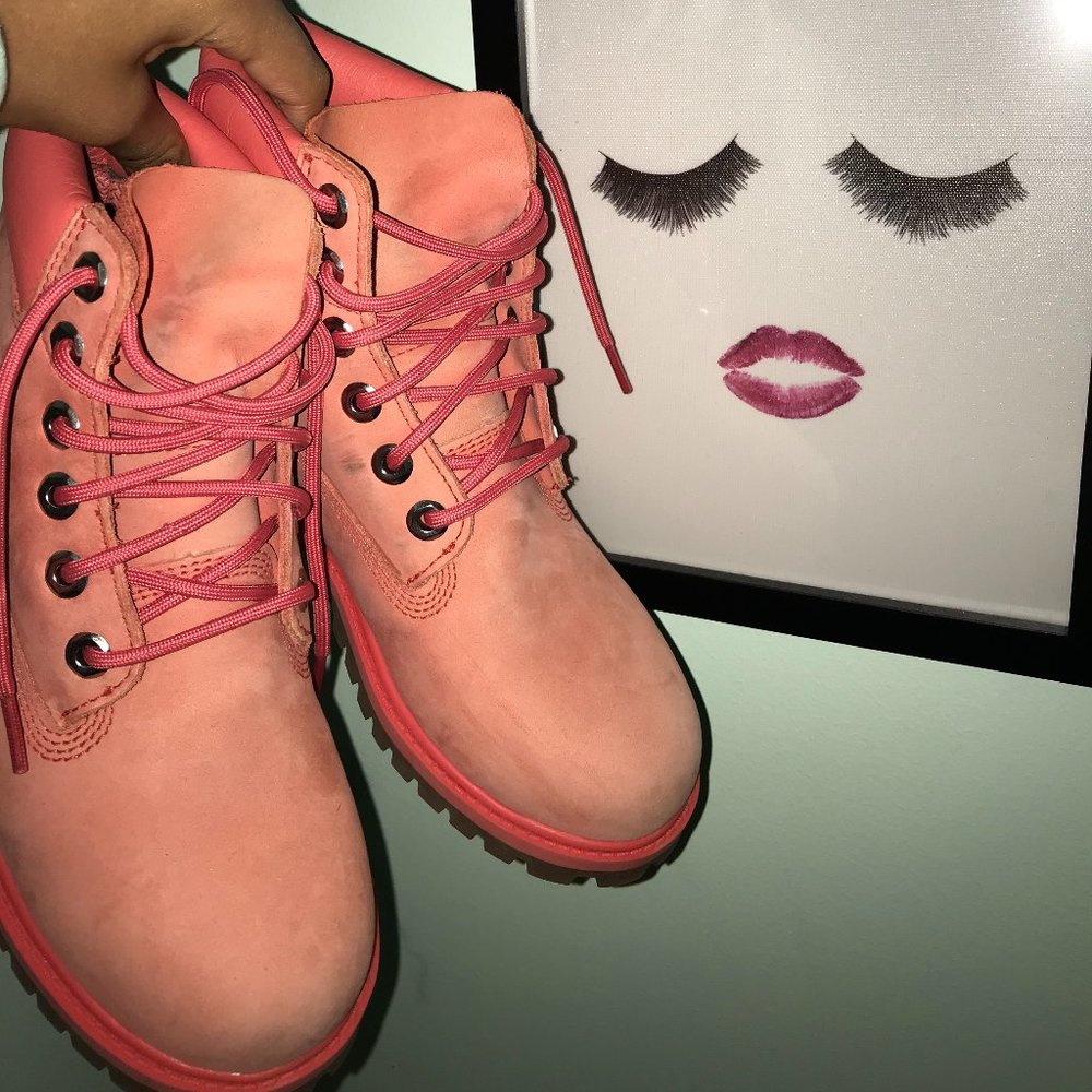 Pink Waterproof Timberlands